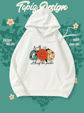 Women's Hoodie All Things Are Possible Surrounded By Flowers With Lettering Sunflower