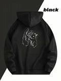 Men's Hoodie Outlined Hand With Shining Eye Element Surrounded By Darkness Hoodie