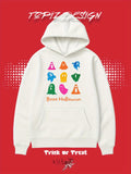 Women's Hoodie Boo Halloween Colorful Ghosts And Candies Among Fun Halloween Motifs Hoodie