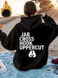 Women's Hoodie Jab Cross Hook Uppercut Boxing Gloves Under Evening Sun Hoodie