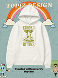 Women's Hoodie Eroded By Time Ancient Stones And Moss Growing On Hillside
