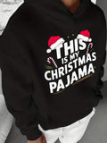Men's Hoodie This Is My Christmas Pajama With Candy Canes Santa Hats Festive Cheer Hoodie