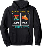 Men's Hoodie Coincidence Number Equations With Pie And Pi Dessert