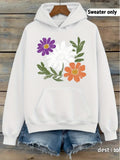 Women's Hoodie Vibrant Petals With Fresh Green Leaves Colorful Flower