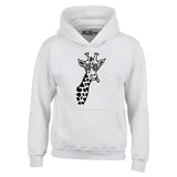 Men's Hoodie Hand Drawn Illustration With Spotted Details Happy Giraffe
