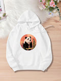 Women's Hoodie Gentle Bamboo Forest At Dusk Featuring A Peaceful Panda