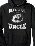 Men's Hoodie Reel Cool Uncle Splashing Water With Jumping Fish Under Fishing Hook