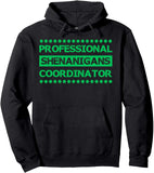 Men's Hoodie Dots And Bold Block Letters On Black Sweatshirt Coordinator