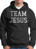 Men's Hoodie Team Jesus Bold Distressed Lettering On Cozy Hoodie