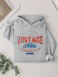 Women's Hoodie Vintage League Legendary Team Printed Bold Text Hoodie