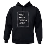 Men's Hoodie Add Your Design Here Simple Dotted Frame On Black Hoodie
