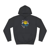 Men's Hoodie Colorful Abstract Graffiti Inspired Burst With Grunge Urban City Elements Hoodie