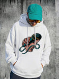 Men's Hoodie Urban Style With Bold Hand Holding Microphone