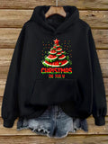Women's Hoodie Christmas In July Watermelon Layered Festive Tree With Colorful Sprinkles