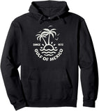 Men's Hoodie Since 1972 With Sunrise Palms And Flying Birds Gulf Of Mexico