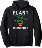 Men's Hoodie Plant Whisperer Green Leaves With Yellow Pot And Raindrops Plant