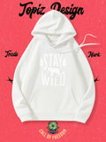 Women's Hoodie Stay Wild With Mountain And Forest Inspired Bear Hoodie