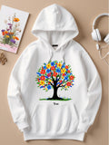 Women's Hoodie Colorful Blossoms Blooming On Branches Of Spring Tree