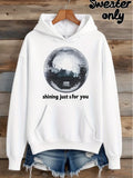 Women's Hoodie Shining Just S For You Mirrored Shine Orb Under Reflective Disco Ball