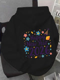 Men's Hoodie Happy New Year Party With Colorful Flowers And Confetti 2026