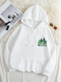 Women's Hoodie Protect Our Forests Lush Evergreens Standing Tall By Pine Forest