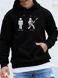 Men's Hoodie Your Dad My Dad Cartoon Figures Playing Electric Guitar