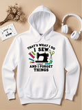 Women's Hoodie Thats What I Do I Sew And I Forget Things Surrounded By Colorful Tools Sewing Machine
