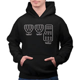 Men's Hoodie Diagram Illustration With Wire Connector Pin Layout Graphics