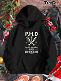 Women's Hoodie PHD Graphic With Scissors And Retro Professional Hairdresser Hoodie