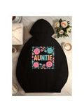 Men's Hoodie Auntie Surrounded By Bright Multicolored Blossoms Floral Design Hoodie