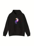 Men's Hoodie Abstract Colorful Gradients Forming A Modern Minimalist Bird