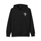 Men's Hoodie Abstract Artistic Tree With Gray Branches Blending Into Black Hoodie