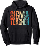 Men's Hoodie Sigma Teacher Textured Color Block Lettering Hoodie