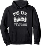 Men's Hoodie Dad Tax Burger And Beer With Playful Food Elements Hoodie