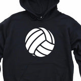 Men's Hoodie Geometric Minimalist White Pattern On Black Sport Volleyball
