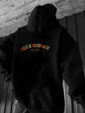Men's Hoodie Meri Kubisumasu Colorful Retro Lettering Underlined Hoodie