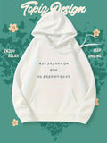 Women's Hoodie Pure Cotton Hoodie In Minimalist Floral White Hooded Sweatshirt