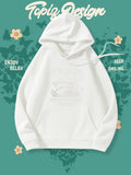 Women's Hoodie Fluffy Bunny Sitting Among Daisies With Gentle Spring Sunshine Bunny
