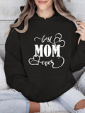 Women's Hoodie Best Mom Ever Surrounded By Whimsical Hearts On Cozy Hoodie