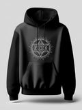 Men's Hoodie Sacred Geometry With Intricate Mandala Patterns Centered Spiritual Symbol Hoodie
