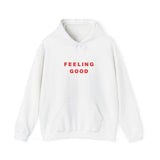Men's Hoodie Feeling Good Bold Red Letters On Simple Classic Hoodie