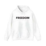 Men's Hoodie Freedom Bold Statement In Classic Minimalist Black Typography Sweatshirt