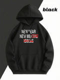 Men's Hoodie New Year New Mental Issues Text Design Featuring Red Strike Through