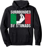 Men's Hoodie Surrounded By Stunads Italian Flag With Hand Gesture Hoodie