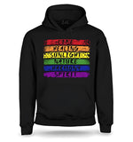 Men's Hoodie Life Healing Sunlight Nature Harmony Spirit Rainbow Stripes Hoodie