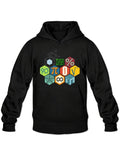 Men's Hoodie Colorful Geometric Shapes And Numbers With Math Symbols Hoodie