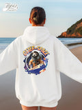 Women's Hoodie Otter Space Playful Otter In Retro Spacesuit Floating Among Planets