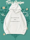 Women's Hoodie Keep Smiling Enjoy Relax Surrounded By Small Floral Blossoms Hoodie