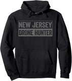 Men's Hoodie New Jersey Drone Hunter Bold Block Letters On Classic Hoodie
