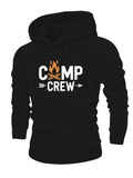 Men's Hoodie Arrow Motif With Burning Campfire Above Crew Text Hoodie